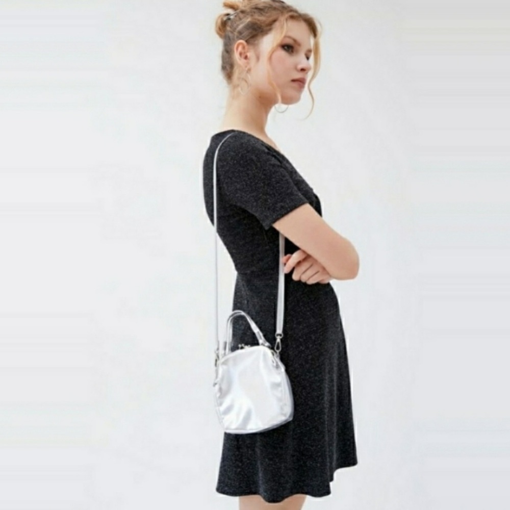 Urban Outfitters Silver Mini Crossbody Bag